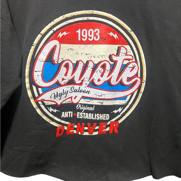 Coyote Ugly Denver Graphic Rolled Hem Crew Neck Sweatshirt size Medium - Picture 4 of 6